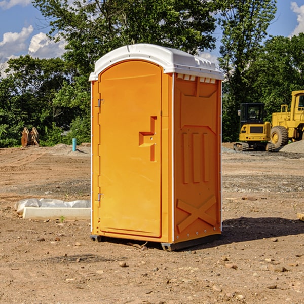 can i customize the exterior of the porta potties with my event logo or branding in Grandin